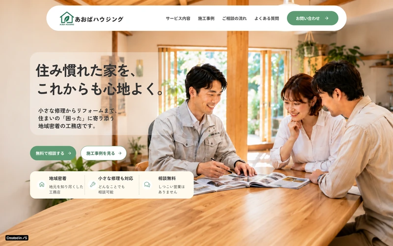 工務店サイトの画像
